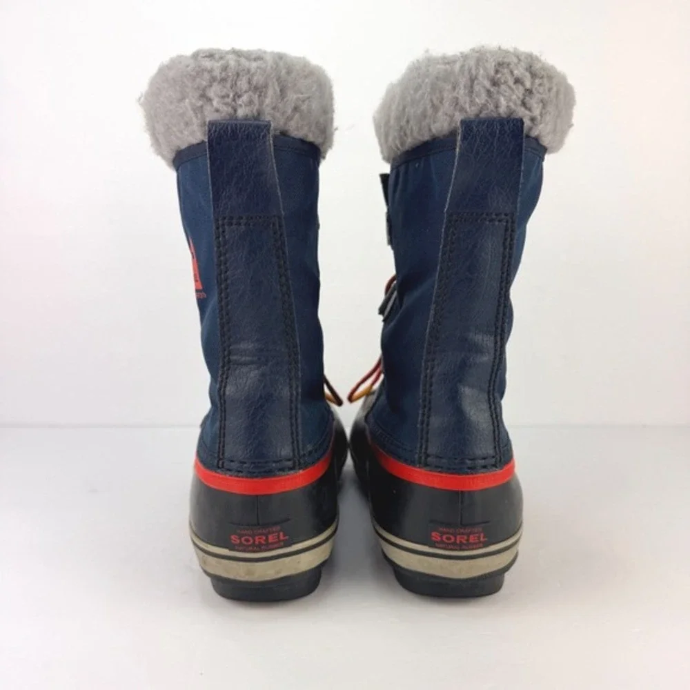 Sorel Yoot Pac 2 Size 5 Waterproof Navy Blue‎ Red Kids Snow Winter Boots Outdoor